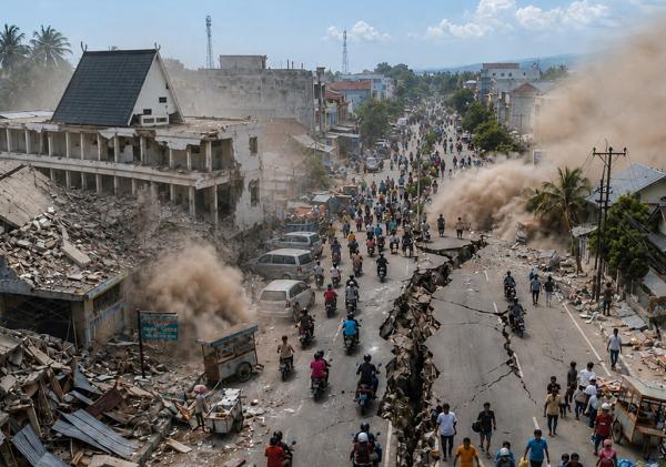 Massive 7.7 Earthquake Hits Indonesia! Buildings Collapse in Flores, Tsunami Warning Issued